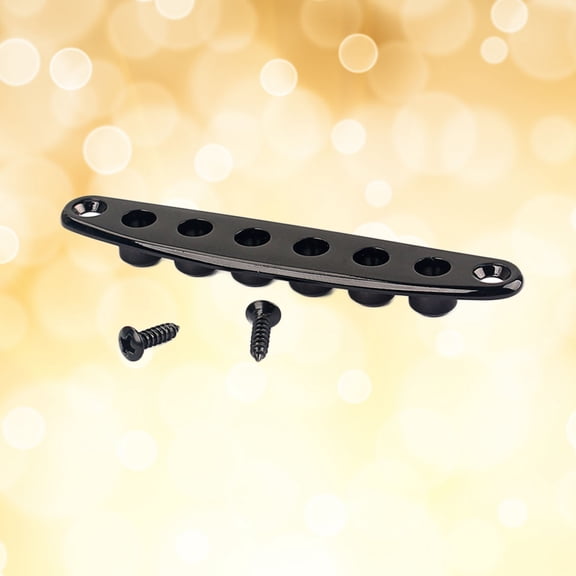 DECORNIJIA Guitar Parts and Accessories String Mounting Ferrules Metal 1Set Black