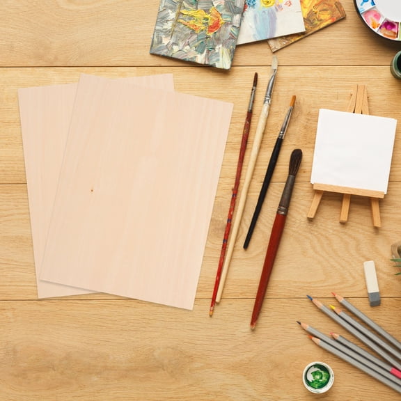 WHAMVOX Basswood Sheets for Decoration Beige Unfinished Wood Craft Supplies Ideal for DIY Projects and Artistic Endeavors 2 Pieces