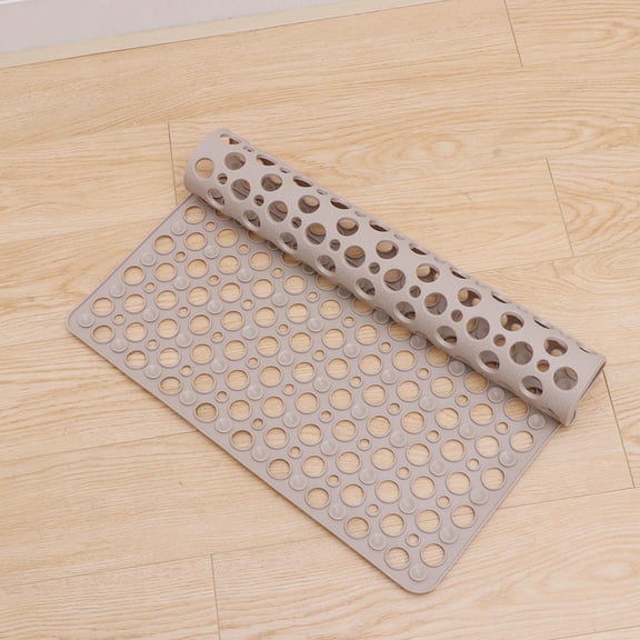 DECORNIJIA Nonslip Bathtub Mat Khaki 1Pcs 20.9x20.9in