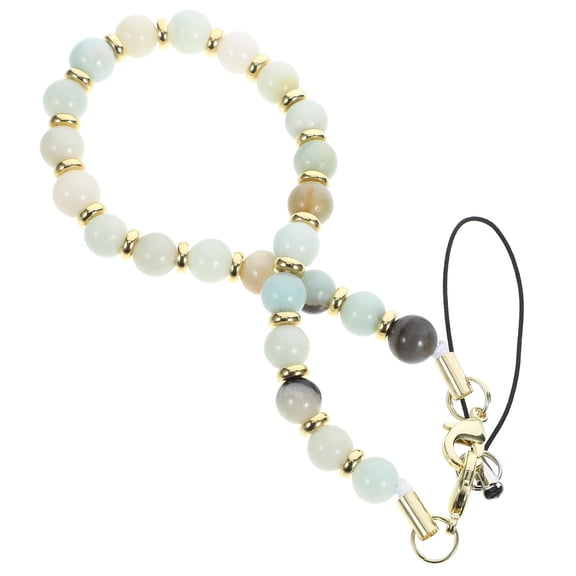 SEWCHICS Phone Charm Beaded Sky-Blue 1Set 8.1X0.3X0.3In