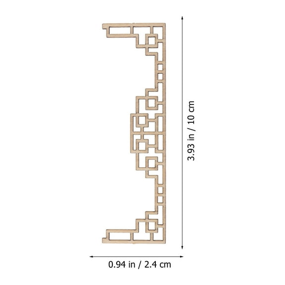 WHAMVOX Beautiful Beige Wood Carved Flower Corner Protector for DIY Home Decor and Furniture  4PCS Set