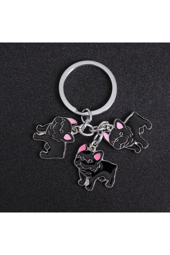 cute fashion keychain Cartoon Dog Shape Metal 1Pcs Organize Keys Adults Daily Use