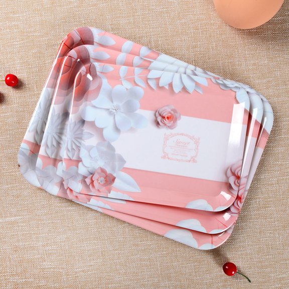 SEWCHICS Multi-Color Resin Serving Tray with for Family Gatherings, Parties, and Entertaining