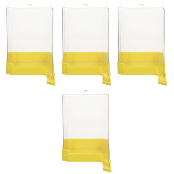 WHAMVOX Bee Watering Station Yellow Plastic Durable Feeding Cup for Bee 4Pcs