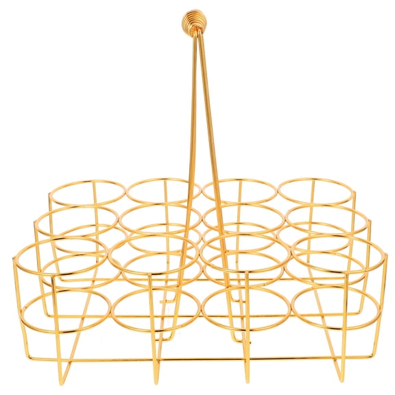 WHAMVOX Beer Basket Bottle Storage Rack Simple Carrier Shelf Man Golden