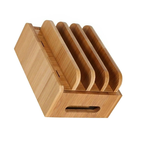 WHAMVOX Beige Charging Organizer with Storage for Phone Tablet and Earphones Made of Synthetic Material 7.5 x 4.2 Inches