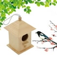 thumbnail image 1 of WHAMVOX Beige Plastic Wood Bird House for Small and Medium Birds Easy to Hang Ideal for Garden Decor, 1 of 8