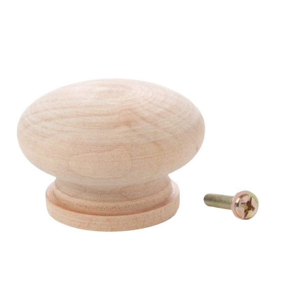 FESTFENDS 15PCS Unfinished Wooden Cabinet Pull Knobs, Durable Wood Drawer Handles for Furniture and Cabinets