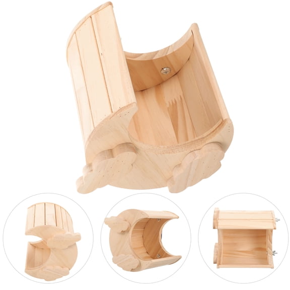 SEWCHICS Hamster Activity Center Hamster Cabin Beige 1Set Indoor Pet Use