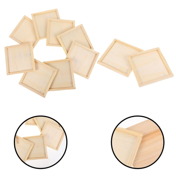 WHAMVOX Beige Synthetic Material DIY Photo Frames for Kids Projects with Premium Texture 10pcs