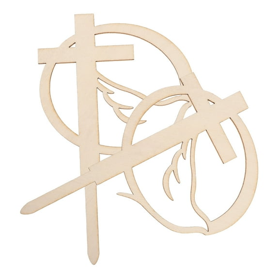 WHAMVOX  2 Pcs Cake Decorating Kit Cross Dove Decoration Baby