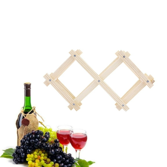 WHAMVOX Beige Wooden Wine Bottle Holder for Bar Use Fits 750 ml Bottles Keeps Table Clean and Neat 3 Bottles