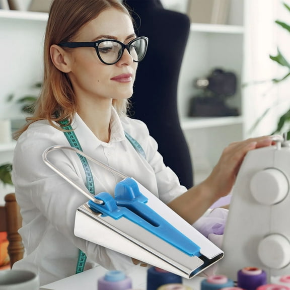 WHAMVOX Bias Tape Maker Set Fabric Sewing Quilting Binding Tools (Blue 25mm)