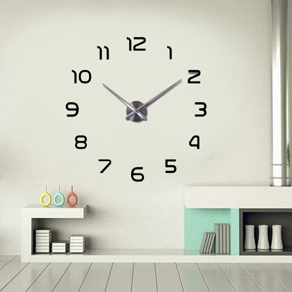 WHAMVOX Big DIY Wall Clock Modern Simple Design Large Clocks Personality Acrylic Mirror Wall Clock Home Decor