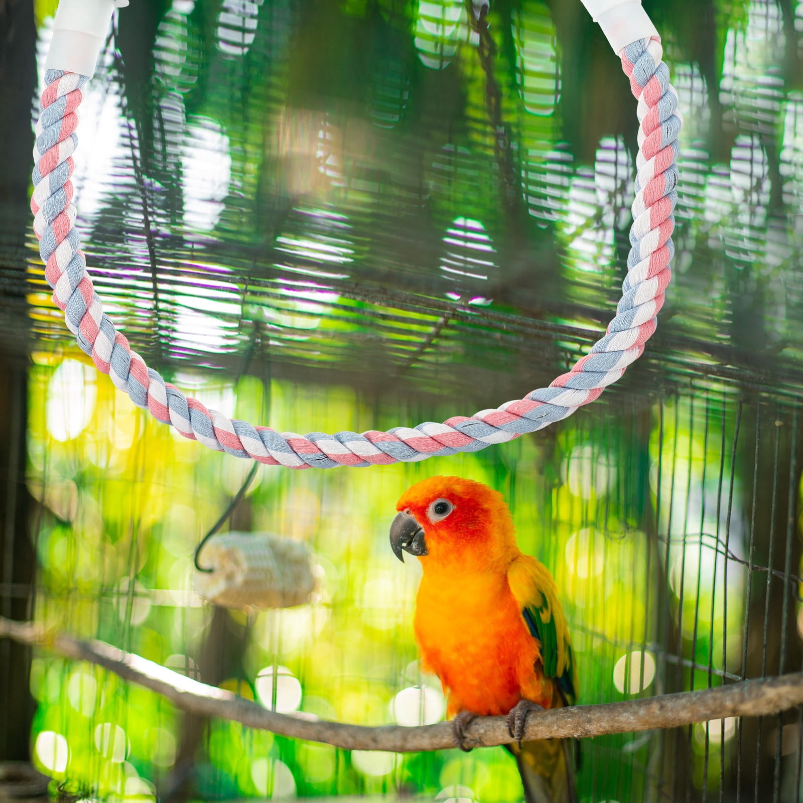 WHAMVOX Bird Rope Toy Parrot Rope Toy Parrot Cotton Rope Toy Parrot ... - Hangable Rope Toys For Parrots Stability