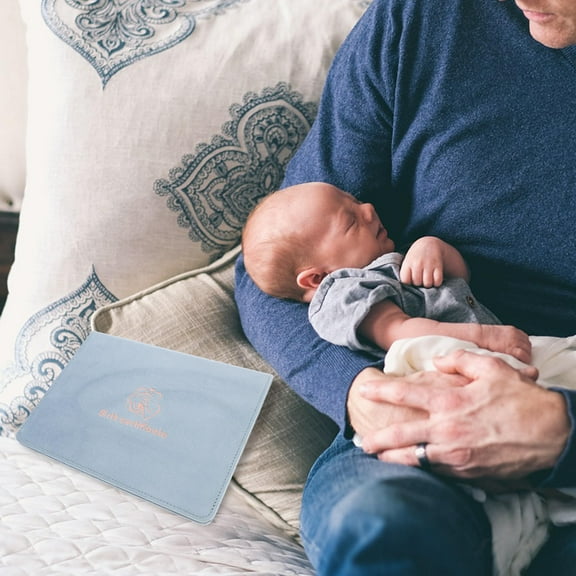 WHAMVOX Birth Certificate Protective Cover from Wedding Protectors Newborn -blue