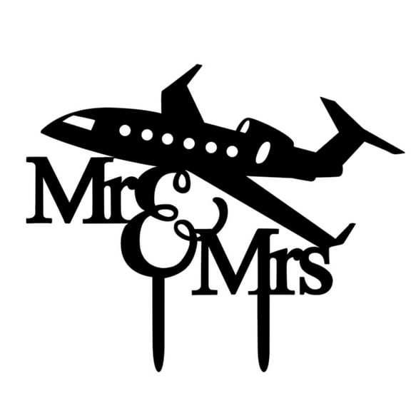 WHAMVOX Black Acrylic Mr and Topper for Wedding Engagement Parties Easy to Use and Safe 5.5 inches