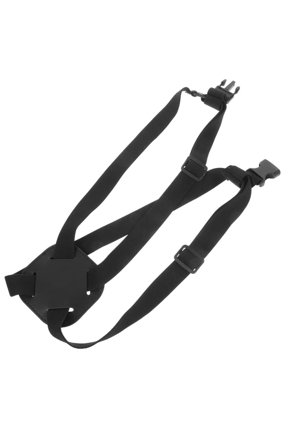 Black Adjustable Luggage Bungee Strap for Travel Use with Elastic PU Leather and Polyester 31.5 Inches