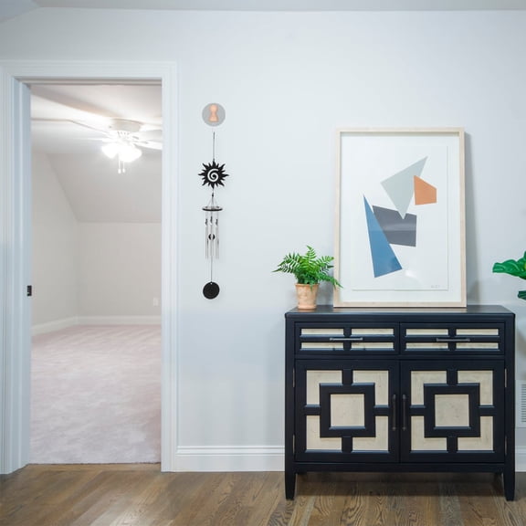 WHAMVOX Black Aluminum Tube Wind Chime for Outdoor Garden Decoration with Soothing Sounds Enjoy Great Music