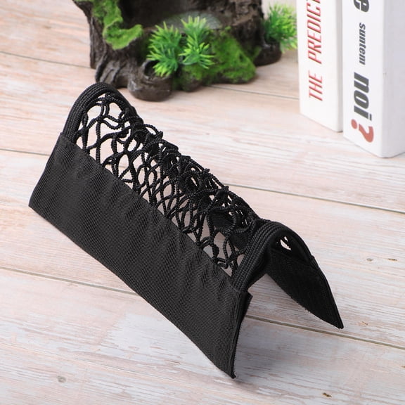 WHAMVOX Black Car Trunk Double Layer Net Bag for Storage with Polyester Mesh Ideal for Seat Back or Trunk 10.6x7.9x15.8 inches