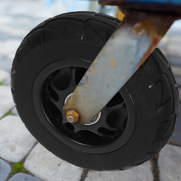 SEWCHICS Casters For Shopping Carts Trolley Wheel Black Rubber 2Pcs