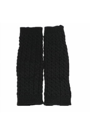 WHAMVOX Black Acrylic Crochet Socks for Boots, Comfortable and , 40-52cm Length, Perfect Winter Footwear Accessory