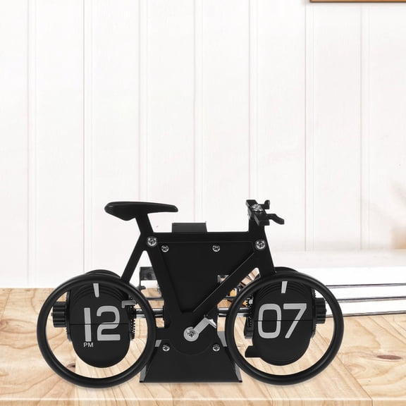 WHAMVOX Black Desktop Clock with Ingenious Design for Time Keeping Reliable and 1Pc