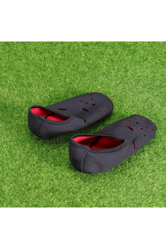 Black Diving Socks for Adult Use Made of Cloth and SBR Material with Special Drainage Holes Lightweight Comfortable Unisex Size S