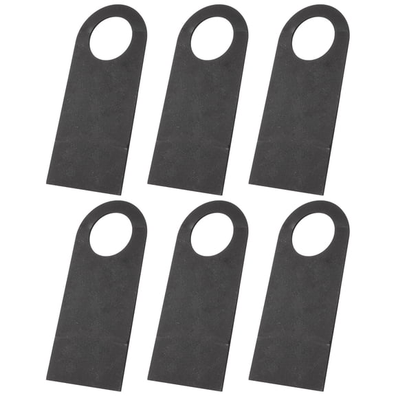 HOOWIFFY Decorative Sign Board Black Wood 6Pcs 7.9x3.3in