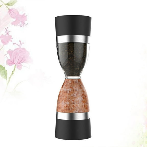 WHAMVOX Black Double Side Ceramic Core Pepper Mill for Kitchen Use Made of PP and Stainless Steel 4.5 Inches