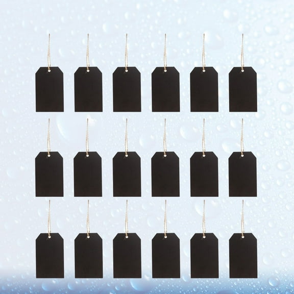 WHAMVOX Black Hanging Tags for Decoration Eco Friendly Reusable Perfect for Office Use 25PCS