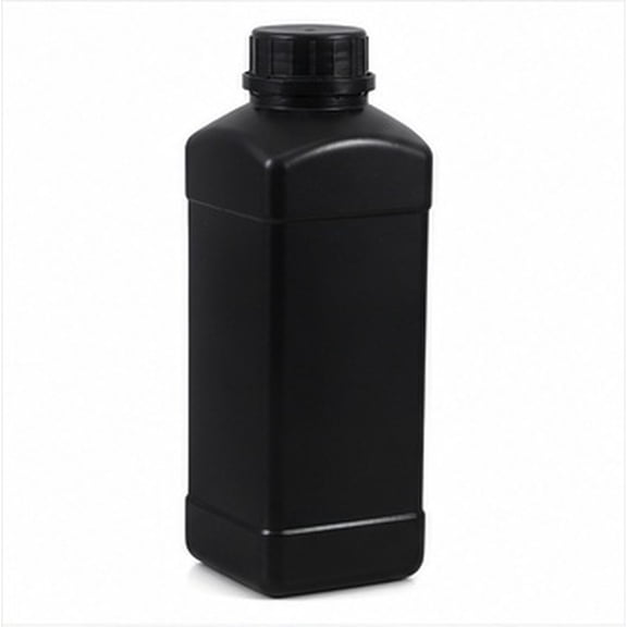 WHAMVOX Black Hdpe Reagent Bottle for Lab Storage with Screw Lid 2Pcs