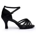 thumbnail image 1 of WHAMVOX Black High Heel Sandals for Woman SoftSoled Ideal for Latin Dance and Summer Fashion 7cm, 1 of 8
