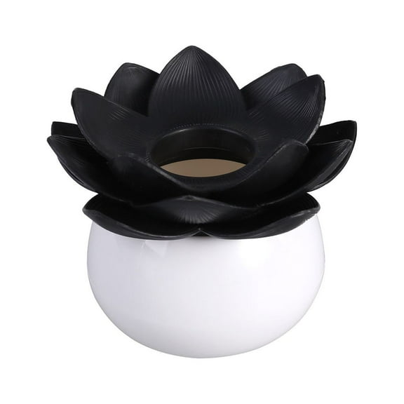 WHAMVOX Black LotusShaped Toothpick Holder and Swab Organizer Made of ABS and TPE Perfect for Storage Use