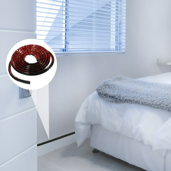 WHAMVOX Black Peel and Stick Corner Trim Caulk Strip for Wall and Cabinet Edges PVC Flexible Design 16 Feet