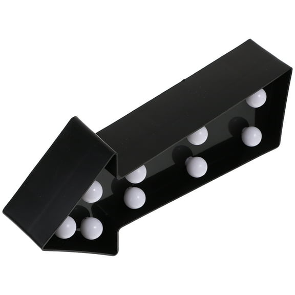 WHAMVOX Black Plastic LED Arrow Sign Light with 7 Warm LEDs for Wall or Table Battery Operated 2 AA Required