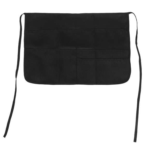WHAMVOX Black Polyester Unisex Chef Waist apron with Pockets for Kitchen Use Adjustable