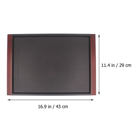 LITINKIMI Wear Resistant Black Organizer Tray for Tea Cups and Dessert Accessories