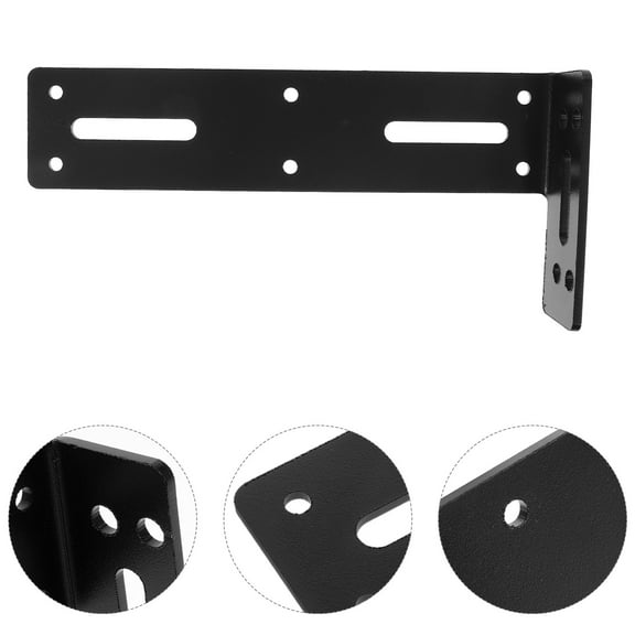 WHAMVOX Black Steel Wall Mounting Shelf Bracket for Household Use Triangular Design Stable and Durable