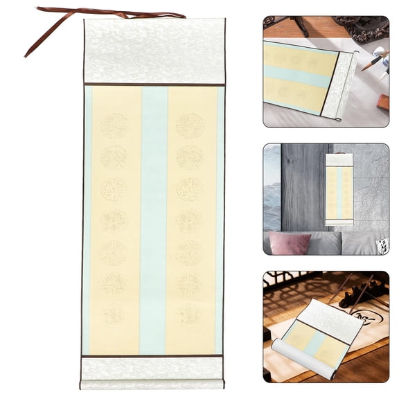 ROMANSENTIAL Hanging Scroll Calligraphy Paper Sky-Blue Chinese Art Paper 1 Set