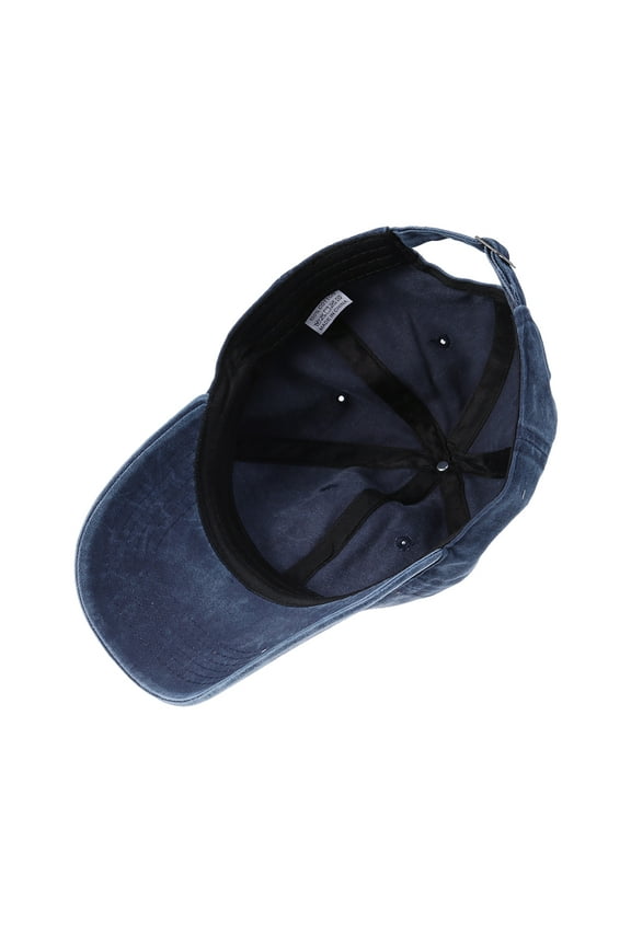 Blue Adjustable Cotton Baseball Hat with Breathing Holes for Men and Women Size Fits Most 6.5 Inches