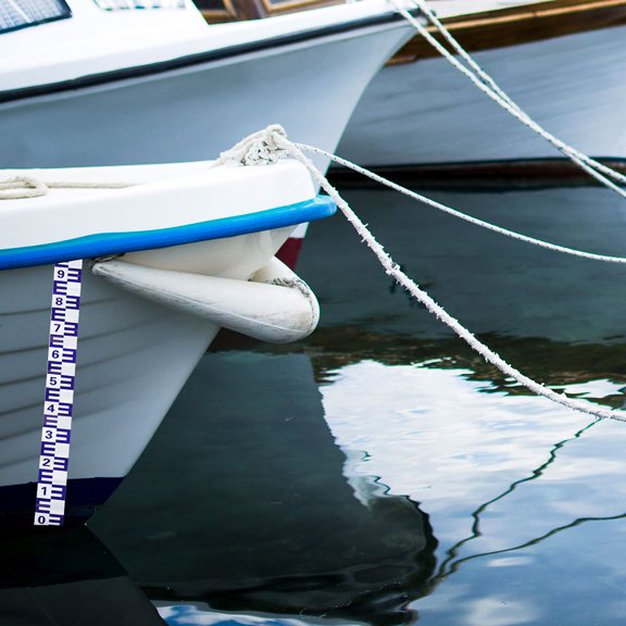 WHAMVOX Blue Coated Sticker for Outdoor Use Accurate Water Depth Measurement Reflective Design 2 Pieces