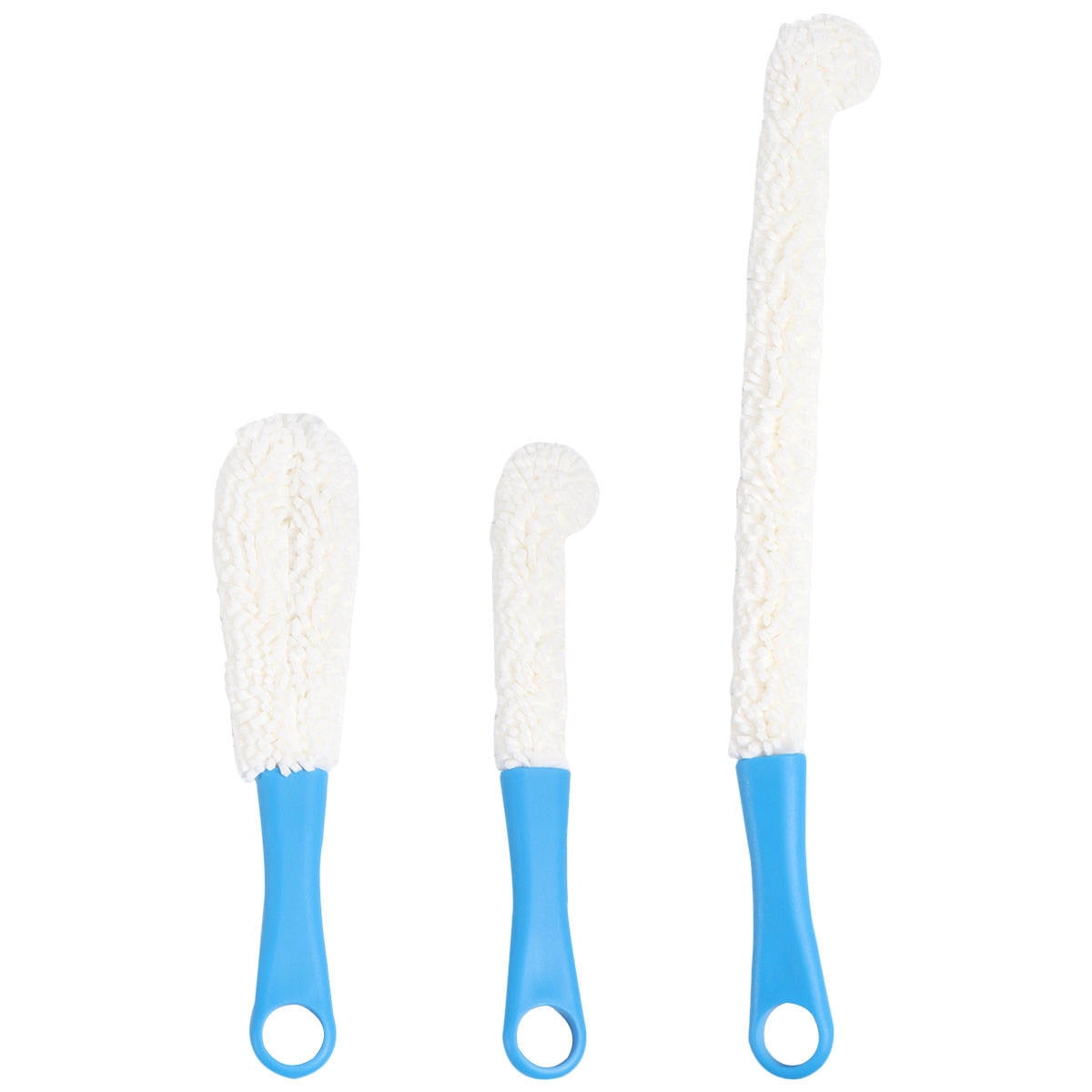WHAMVOX Cleaning Brushes Set of 3 for Home and Restaurant Use, Plastic and Sponge, Ideal for Wine Glasses and Drinkware