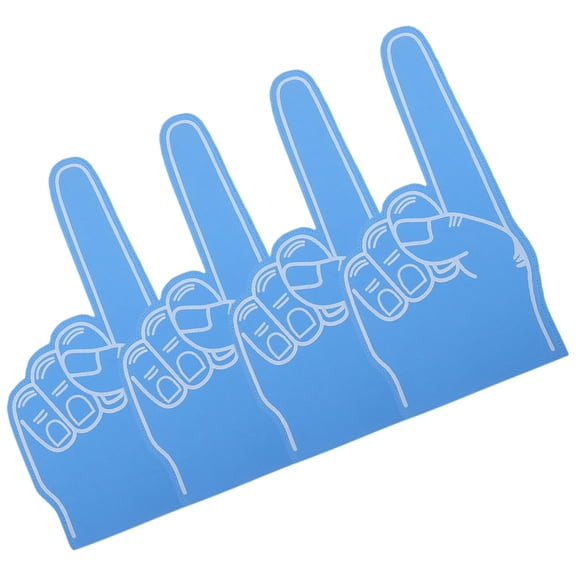 WHAMVOX Blue EVA Foam Finger Clappers for Cheering Team Spirit Events Parties and Celebrations 4pcs