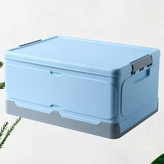 WHAMVOX Blue Foldable Storage Box Made of PP Plastic Great for Home Dorm Room Organization L Size