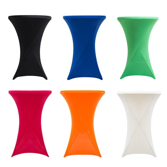 WHAMVOX Blue Polyester Table Cover with Elastic Bands for Tight Fit and Wind Resistance 80x110cm