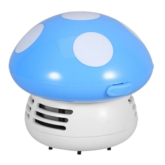 HOOWIFFY Desk Table Cleaner Mini Mashroom Tabletop Cleaner Blue 1Pack