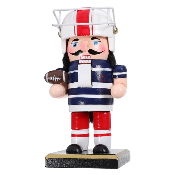 WHAMVOX Blue Wooden Nutcracker Figurine for Decoration Made from Wood Perfect for Desktops and Living Rooms 3.5 Inches