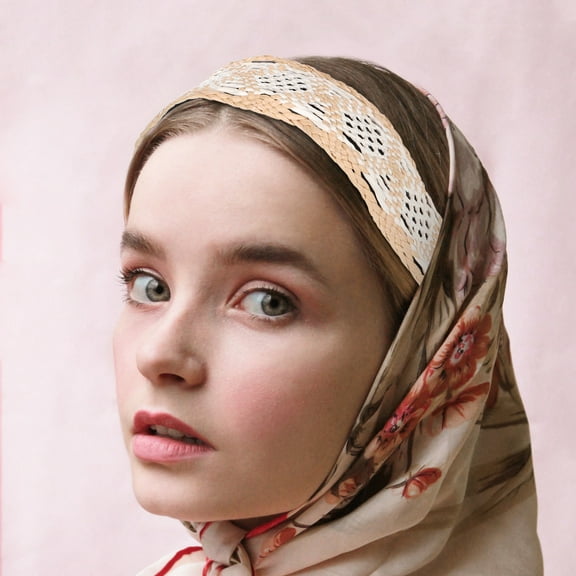 WHAMVOX Bohemian Straw Headband Women Headpiece Raffia Woven Hair Band Wide and Comfortable Headwear Fashion Hair Accessory for Beach and Holiday