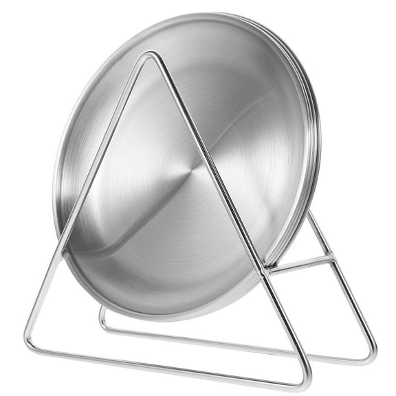 WHAMVOX Bone Disc Set Salad Serving Tray Dinner Plate with Storage Rack